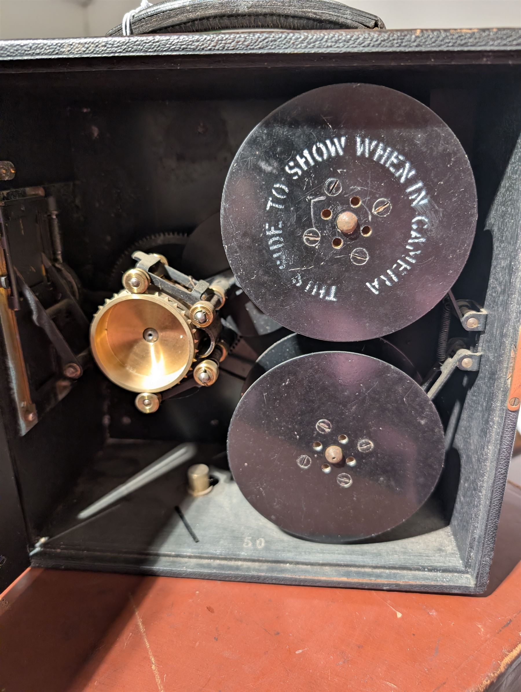 Ensign Cinematograph 35mm cine camera, with Aldis-Butcher Anastigmat F/3.1 2in lens, serial no. 106891