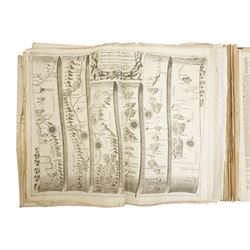 Ogilby, John - 'Britannia'  - Volume of road maps comprising pages 13-40 and containing twenty maps, folio, full calf circa 1698