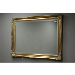 Gilt framed wall mirror with bevelled glass, 106cm x 76cm  