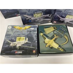 Corgi - Aviation Archive, eight models comprising three ‘Military’ and five ‘Berlin Airlift’ 1:144 scale models, to include limited editions AA31502 Bristol Britannia 312F ‘XX-367’ ‘Team Spirit’ A&AEE Boscombe Down no.686/2500; 48104 Boeing C-97A Stratofreighter Military Air Transport Services no.2815/4000; 47205 Avro York - RAF; 47403 Avro Lancastrian; all boxed (8)