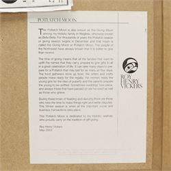 Roy Henry Vickers CM OBC (Canadian First Nations 1946-): 'Potlatch Moon', signed titled numbered 118/150 and dated 2003 in pencil, with COA verso, 45cm diameter