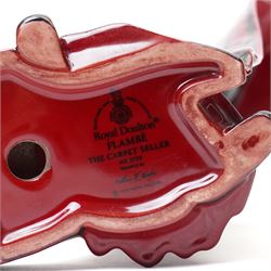 Royal Doulton flambe figure 'The Carpet Seller' HN2775 and another exclusively for the Collectors Club  'Geisha' HN3229 (2)