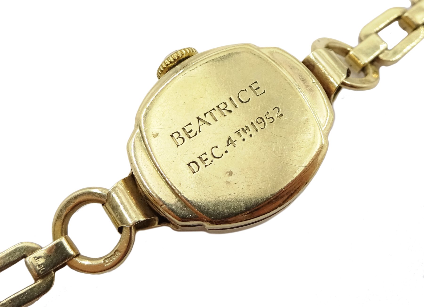  Rotary 9ct gold ladies bracelet wristwatch, manual wind hallmarked  