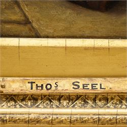 Thomas Seel (British 19th century): Waiting for Master, oil on canvas signed 50cm x 60cm