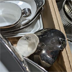 Royal Worcester silver lustre tea and dinner wares and matched items, together with Royal Devon tea wares, etc, in two boxes
Provenance: from the Kirkham Hall estate. 