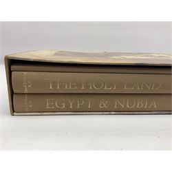 Three volumes on David Roberts in a single slip case, comprising The Life, Works and Travels of David Roberts, The Holy Land and Egypt & Nubia