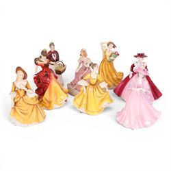 Four Royal Doulton figures, comprising Belle, Joanna, Sandra and Stephanie, together with ...
