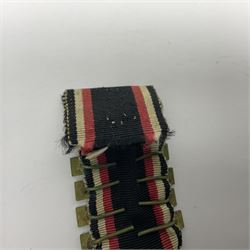 WWI Imperial German Hanseatic Cross for Hamburg; and Marine Corps 1914-18 Cross with four clasps for Durchbruchsschlacht, Ypern, Yser and Antwerpen; both with ribbons (2)