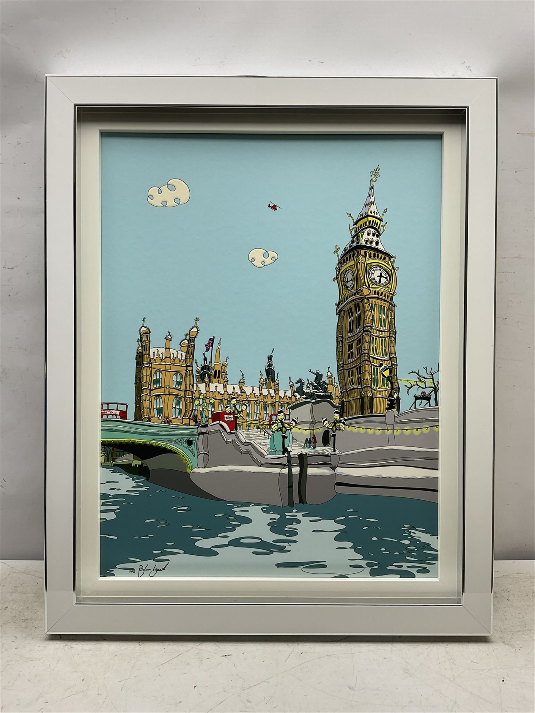 Dylan Izaak (British 1971-): 'Snowed Under', limited edition embellished giclée print laid down on board signed and numbered 1/195, 65cm x 50cm 
Provenance: purchased by the vendor from Whitewall Galleries