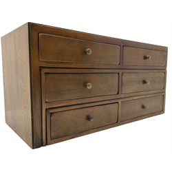 Barker & Stonehouse - multi-drawer metamorphic unit, sliding to staggered configuration, fitted with six through drawers