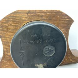 WW2 Spitfire or Lancaster cockpit altimeter Mk.XIVA, stamped 175/41 GA/1273; mounted in oak mantel clock type case L22cm