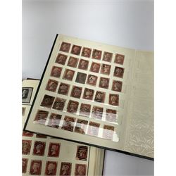 Great British Queen Victoria and later stamps including imperf penny reds with a few MX cancel examples, perf penny reds, King Edward VII stamps etc, housed in three small stock books/albums