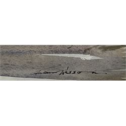 Edward Wesson (British 1910-1983): 'Morston Quay Norfolk', watercolour signed 32cm x 49cm 
Provenance: with the Alexander Gallery, Bristol, label verso dated 13/5/1982