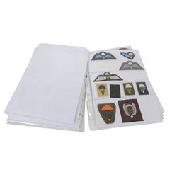 Collection of British cloth insignias, including RAF, Royal Navy/Marine and Parachutist examples 
