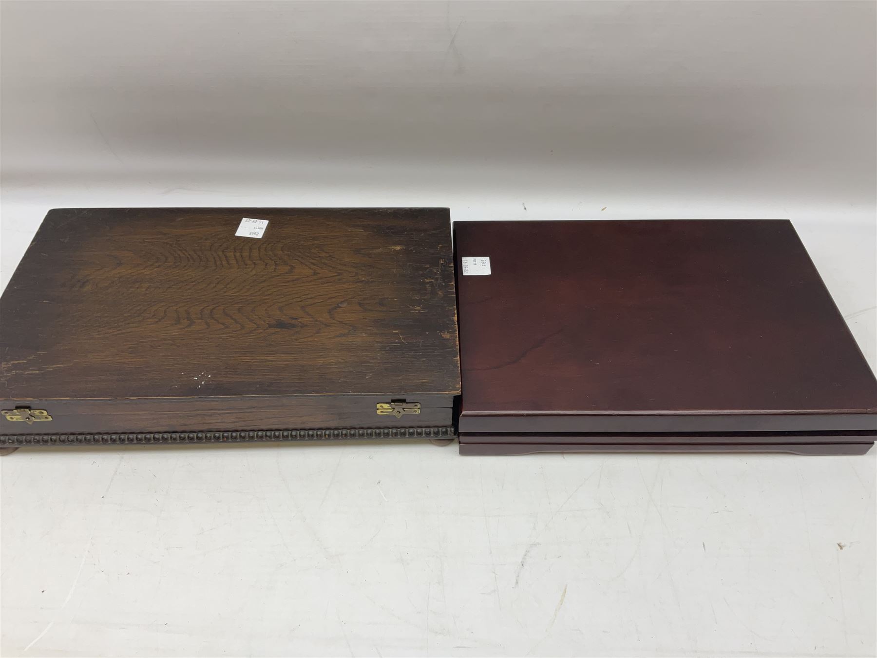 Dahlia Cabinet cutlery box with part canteen of cutlery to include Viners, and another canteen of Sheffield silver-plate cutlery for six