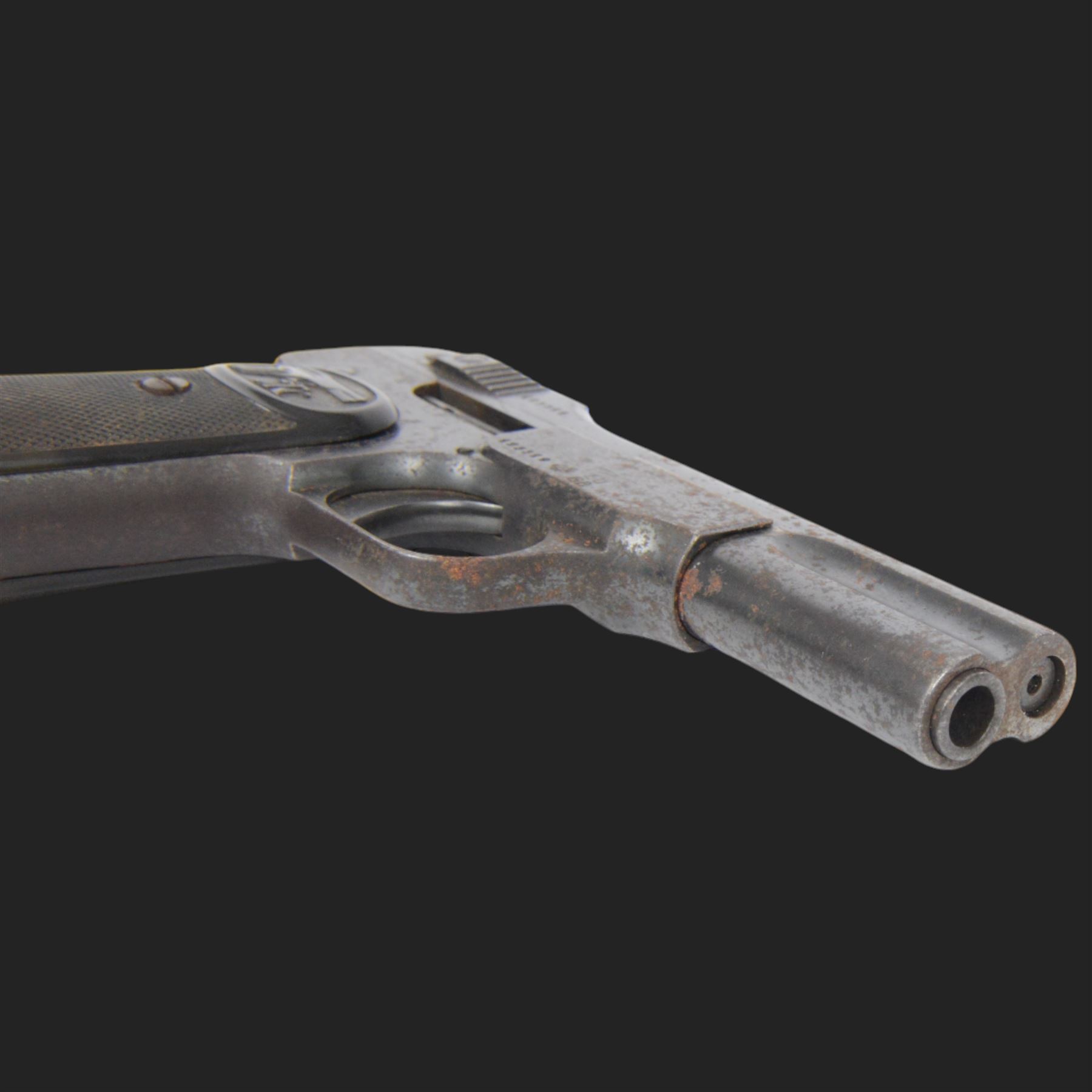 Deactivated FN Model semi-automatic pistol, barrel marked - Fabrique Nationale D'Armes Herstal - Liege (Browning-Patent), frame with FN Trademark and stamped Brevete SGDG. Serial no. 123319, Deactivation Certificate no. 166110 30/11/2021