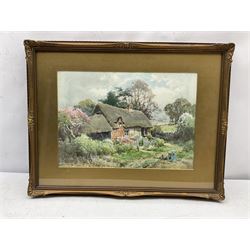 Henry John Sylvester Stannard (British 1870-1951): Country Cottage, watercolour signed 26cm x 38cm