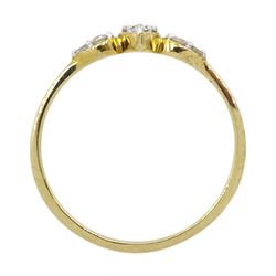 9ct gold round brilliant cut diamond cluster ring, hallmarked, total diamond weight approx 0.20 carat