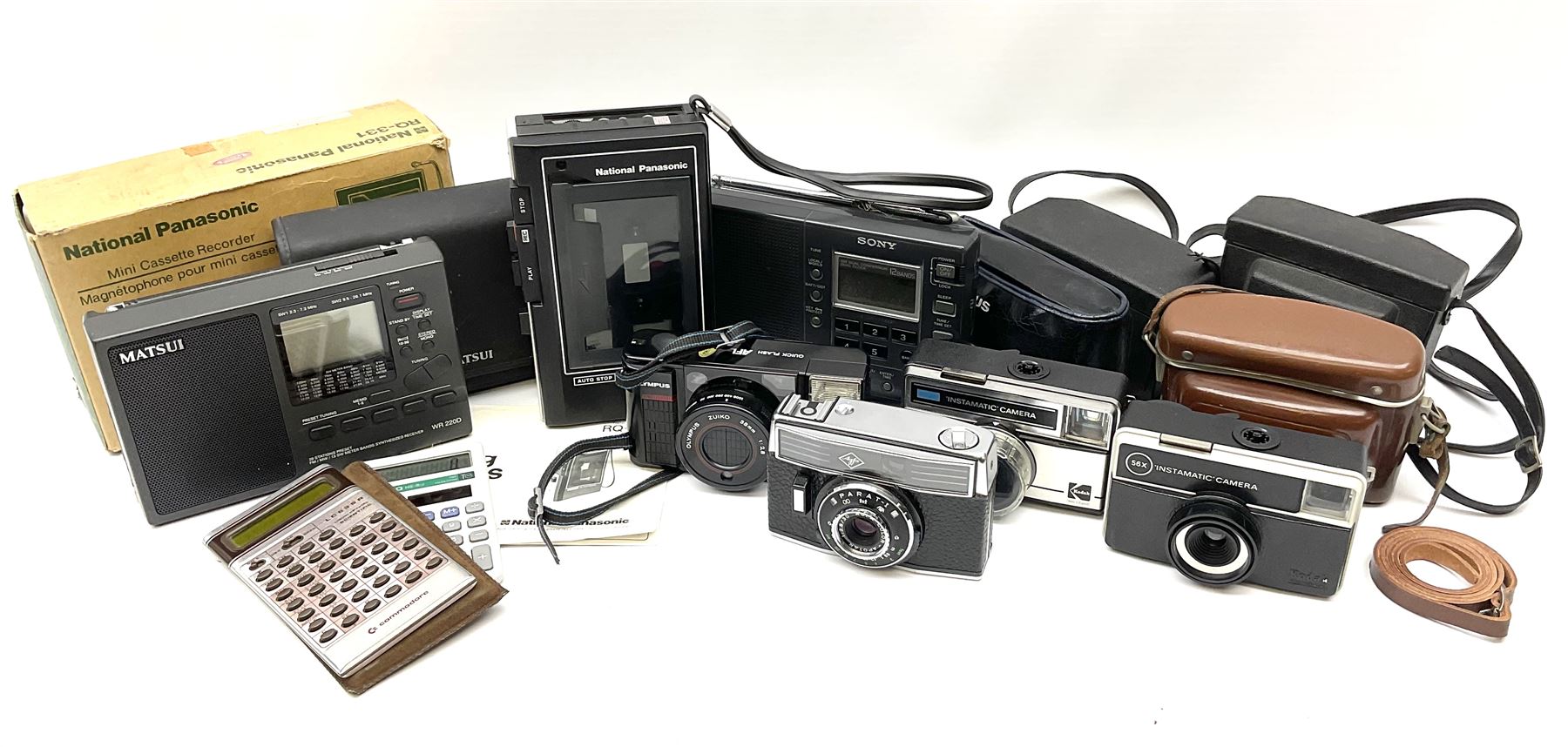 Commodore LC63SR scientific calculator in case; Casio HS8LU solar