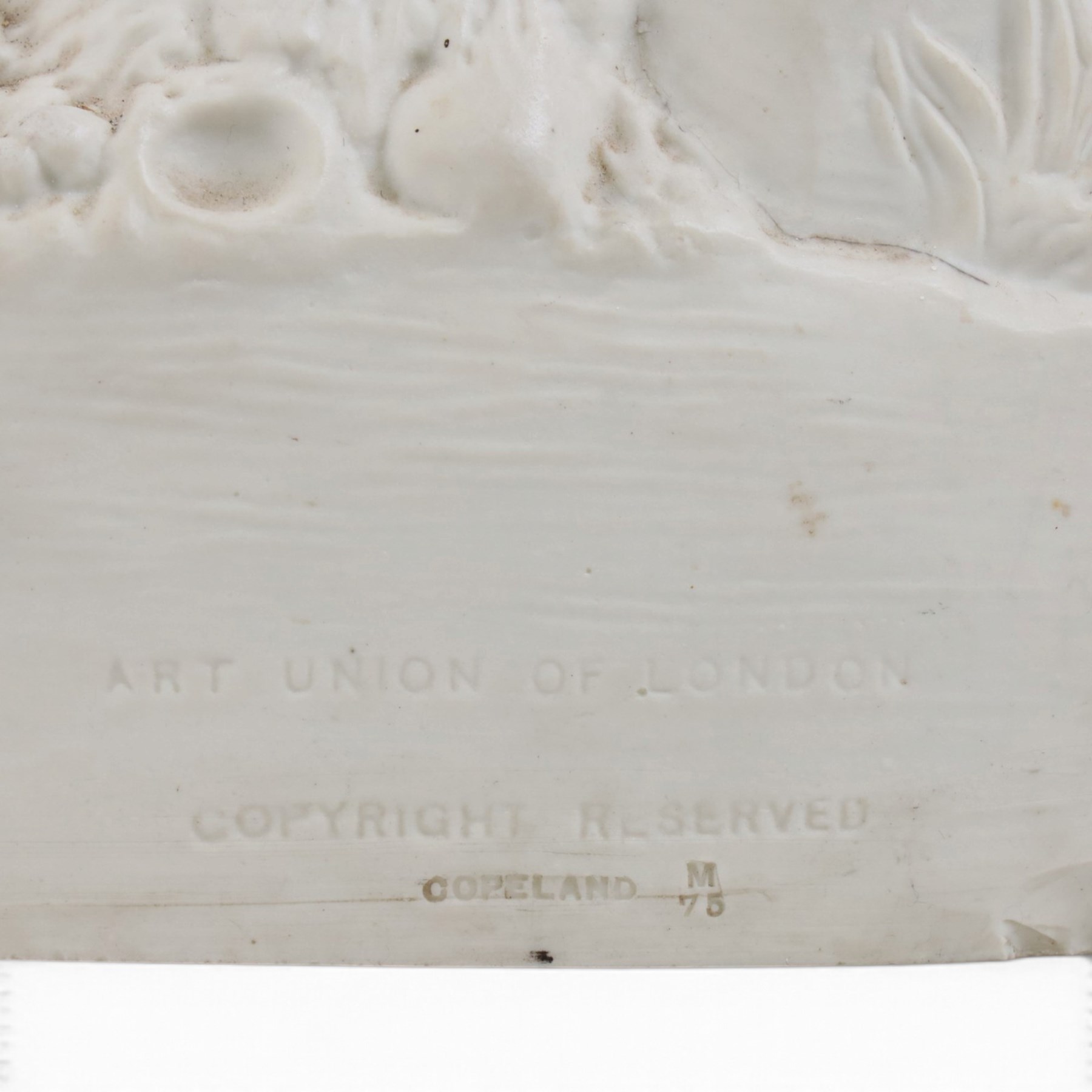 Parian porcelain figure Mending the Net, impressed 