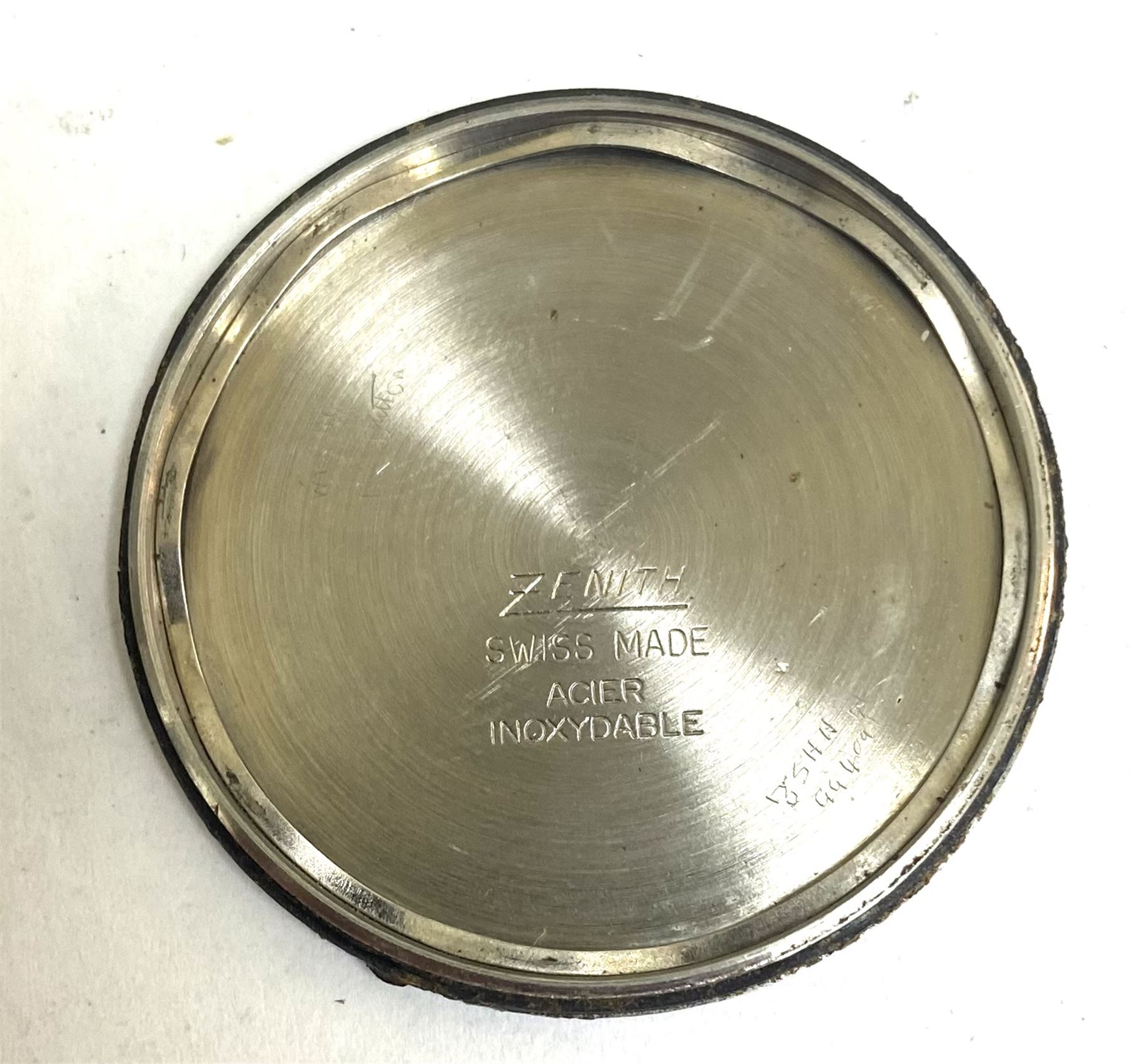 Zenith stainless steel gentleman's manual wind wristwatch, 17 jewels movement, Cal. 2542, on expanding stainless steel strap