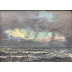 Neil Tyler (British 1945-): 'Squally Weather', oil on board signed, titled verso 29cm x 40cm