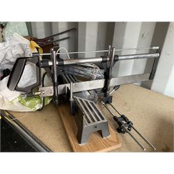 Draper mitre saw, outdoor light cable, metal clamps and other hand tools - THIS LOT IS TO BE COLLECTED BY APPOINTMENT FROM DUGGLEBY STORAGE, GREAT HILL, EASTFIELD, SCARBOROUGH, YO11 3TX