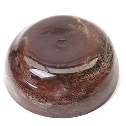 Elizabeth Graydon-Stannus (1873-1961) brown and blue mottled glass bowl, D27cm 