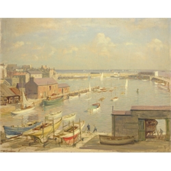  Walter Goodin (British 1907-1992): Bridlington Harbour, oil on board signed 49cm x 60cm  DDS - Artist's resale rights may apply to this lot    
