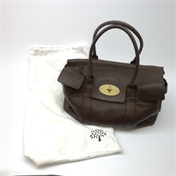A Mulberry Bayswater brown leather handbag, with brass postman's lock clasp, L36cm, with maker's dust bag.