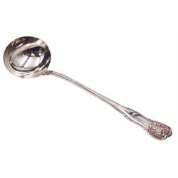 Victorian silver Kings Husk pattern sauce ladle, hallmarked William Eaton, London 1840, L33cm, approximate weight 10.39 ozt (323.4 grams)