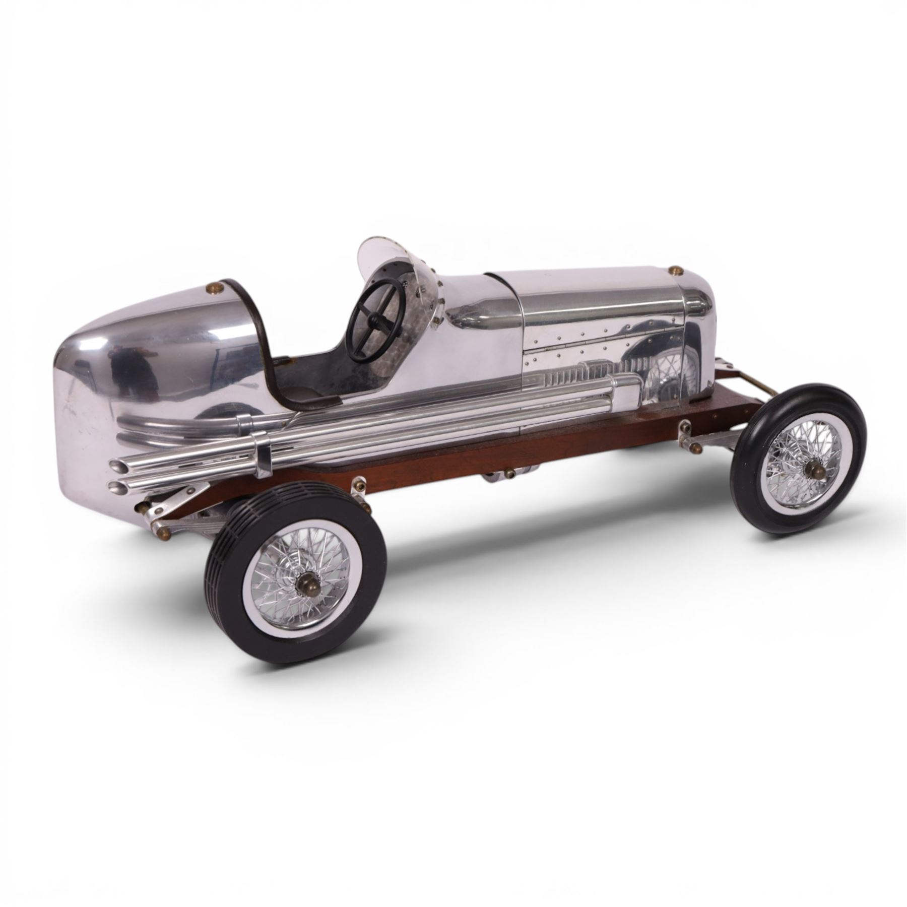 Authentic Models Bantam Midget model car, in chrome, L48cm, H19cm