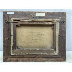 George Alexander (British 1832-1913): Cattle Watering at 'The River Wharfe Tadcaster', oil on canvas signed and inscribed verso 27cm x 37cm