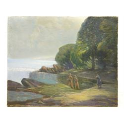 William Francis Burchell (British fl.1909-1937): 'A Private Beach on the Solway', oil on canvas signed, indistinctly inscribed verso 46cm x 56cm (unframed)