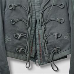 Kings Shropshire Light Infantry 1949 pattern tunic with Croix de Guerre flash and a Rifle Officer's mess tunic and waistcoat with green facings (2)