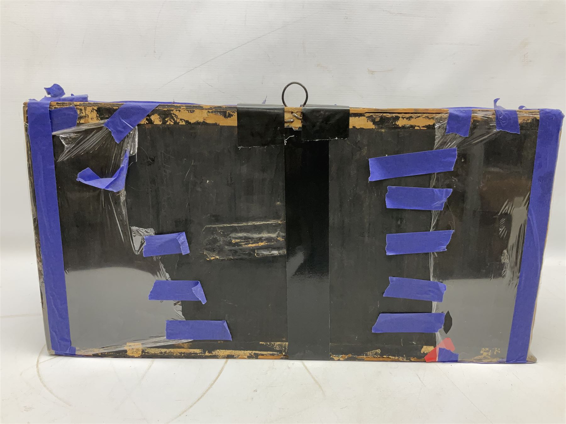 Taxidermy: Grayling (Thymallus thymallus), preserved by John Cooper & Sons, 28 Radnor Street, St Luke's, London, skin mount set above a pebbled river bed with reeds and grasses, set against blue painted back drop, with inscription 'Grayling caught by Rev R.S. Ricketts at Kirkham Bridge Sept 14th 1895, artificial fly - single hair' L57cm H29cm 