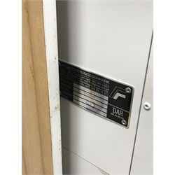 Large commercial safe by Phoenix, model no. 4602, interior fitted with three adjustable shelves, with two keys, external dimensions - W80cm (including hinges), H138cm, D64cm (including hinges), internal dimensions - W47cm, H93cm, D30cm 