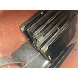 Contessa-Camera Werke folding camera, together with Hirrlinger folding camera, additional plates, two tripods and other accessories 