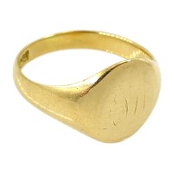18ct gold signet ring, Birmingham 1960