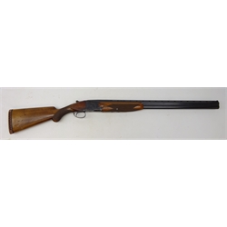 12 bore over and under sporting gun by Browning, '36748 S5', 28inch barrels, with green canvas fitted case, SHOTGUN LICENSE REQUIRED     