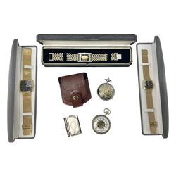 Credit Suisse 1g 999.9 fine gold ingot wristwatch, together with other watches and pocket watches etc