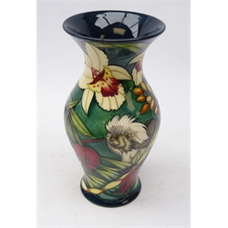  Moorcroft 'Cotton Top' pattern baluster vase designed by Sian Leeper dated 2002 ltd.ed 41/150, H23cm  