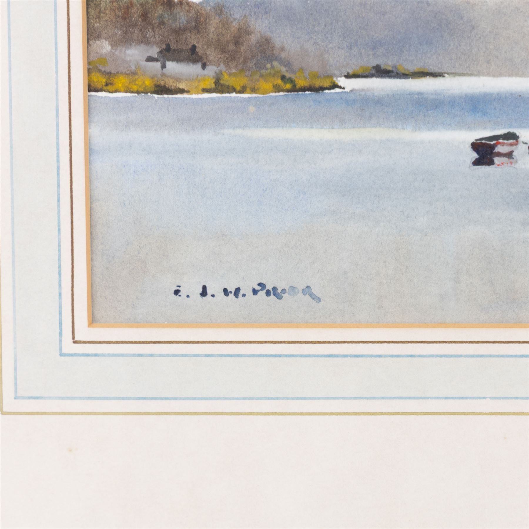 Ebenezer John Woods (Jack) Prior (British 1914-1988): 'The Estuary Near Arnside' and 'Flowerdale Bay -Gairloch Wester Ross', two watercolours signed, titled verso 18.5cm x 27.5cm; together with a signed print (3)