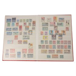 Great British stamps, including Queen Elizabeth II mint decimal stamps, face value of usable postage approximately 150 GBP, first day covers, etc, in two boxes