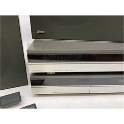 Bang & Olufsen stacking Hi-Fi system comprising Beomaster 5500, Beogram CD 50, and Beovox S45-2
