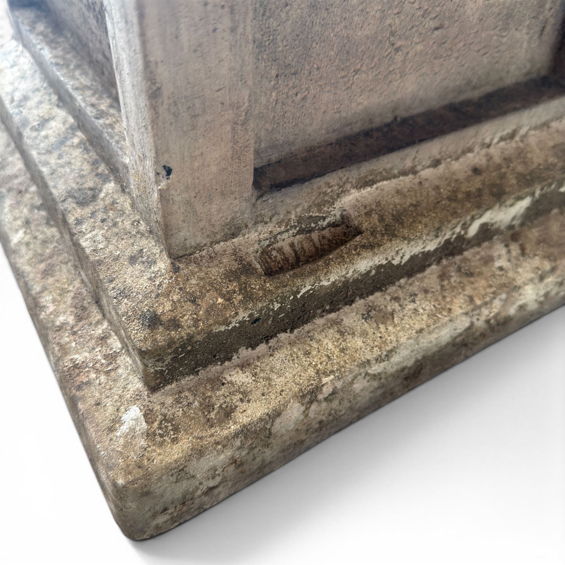 The Four Seasons - set of four traditional cast stone garden figures, in a weathered finish, stamped 'Lucas'