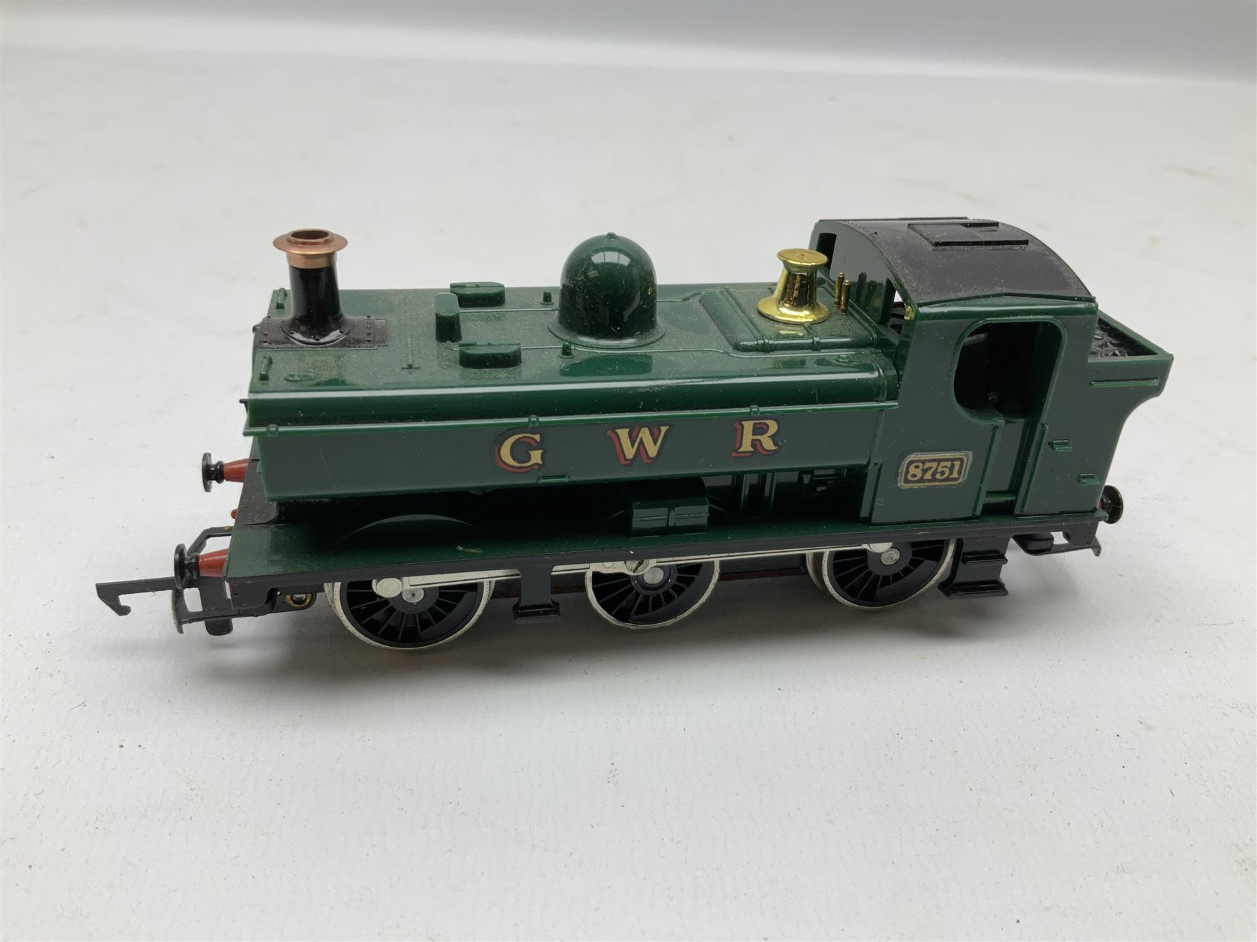 Tri-ang Hornby '00' gauge - Coronation Class 4-6-2 locomotive 'Coronation' No.6220 in LMS blue/silver livery with 'Alternative Names & Numbers' pack in box base with plain slip case; and Class 57XX 0-6-0 Pannier Tank locomotive No.8751; boxed; together with an incomplete and repainted Hornby Dublo Class A4 4-6-2 locomotive 'Golden Plover' No.4497 in associated box (3)