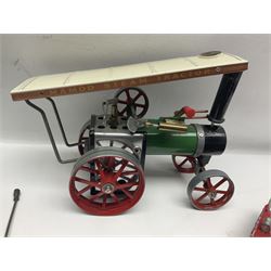 Mamod steam engine, together with other die cast cars etc