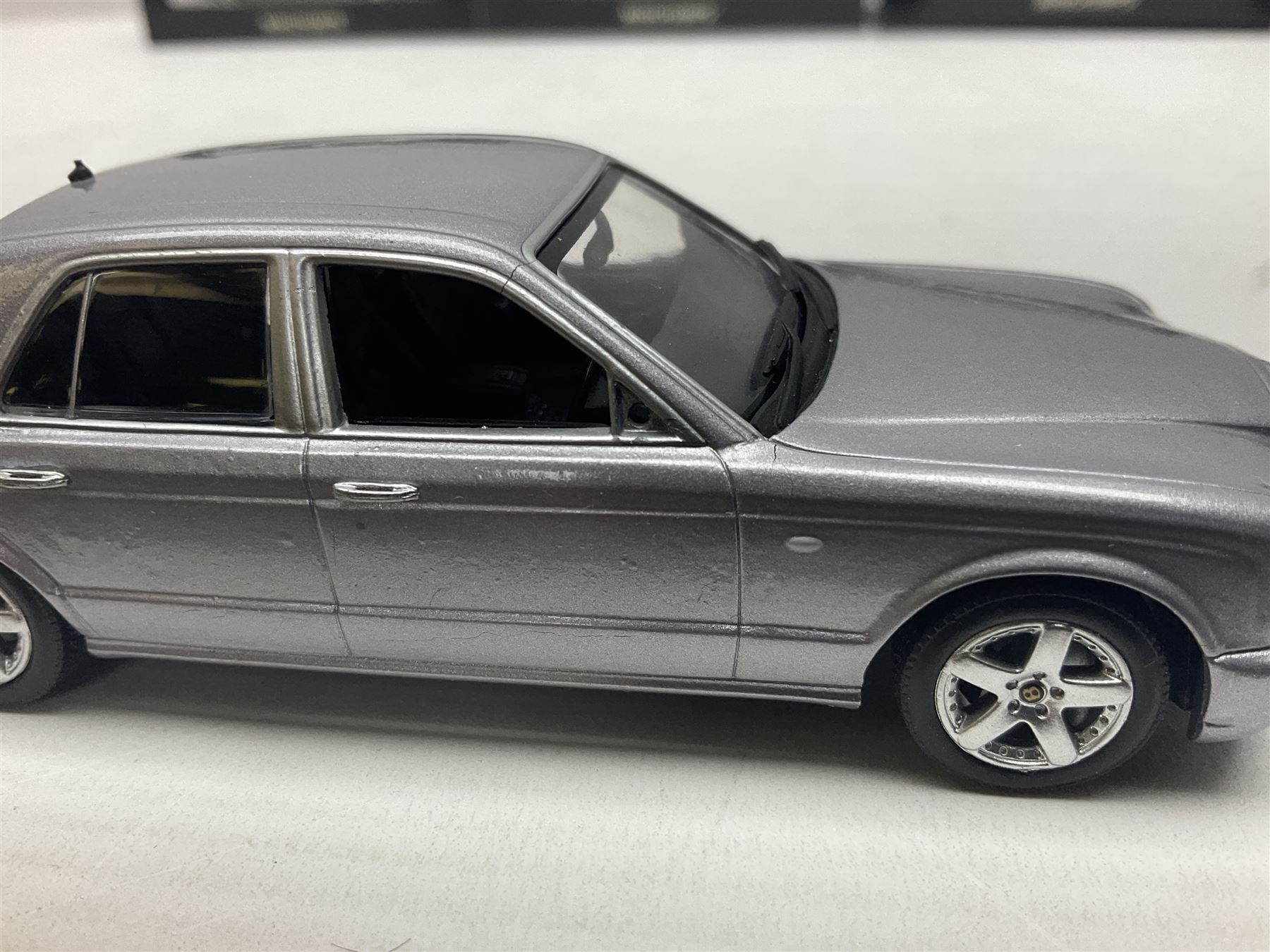 Nine Paul's Model Art 'Minichamps' 1:43 scale die-cast models - six boxed Bentleys and two unboxed Bentleys; and a Bedford estate van (9)