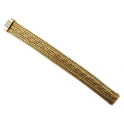  9ct gold wheat chain bracelet, hallmarked, approx 37.2gm  